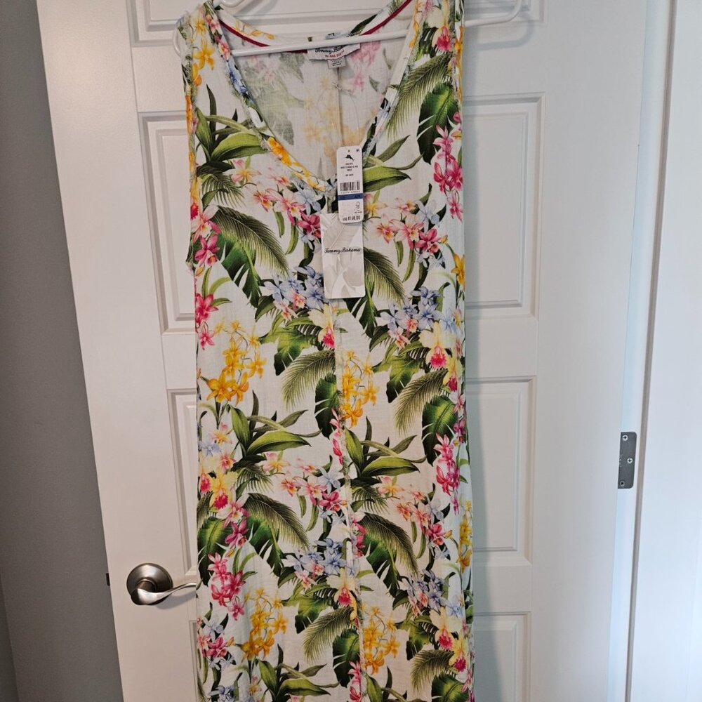 Tommy Bahama Breezy Blooms Midi Dress XL - Picture 1 of 10